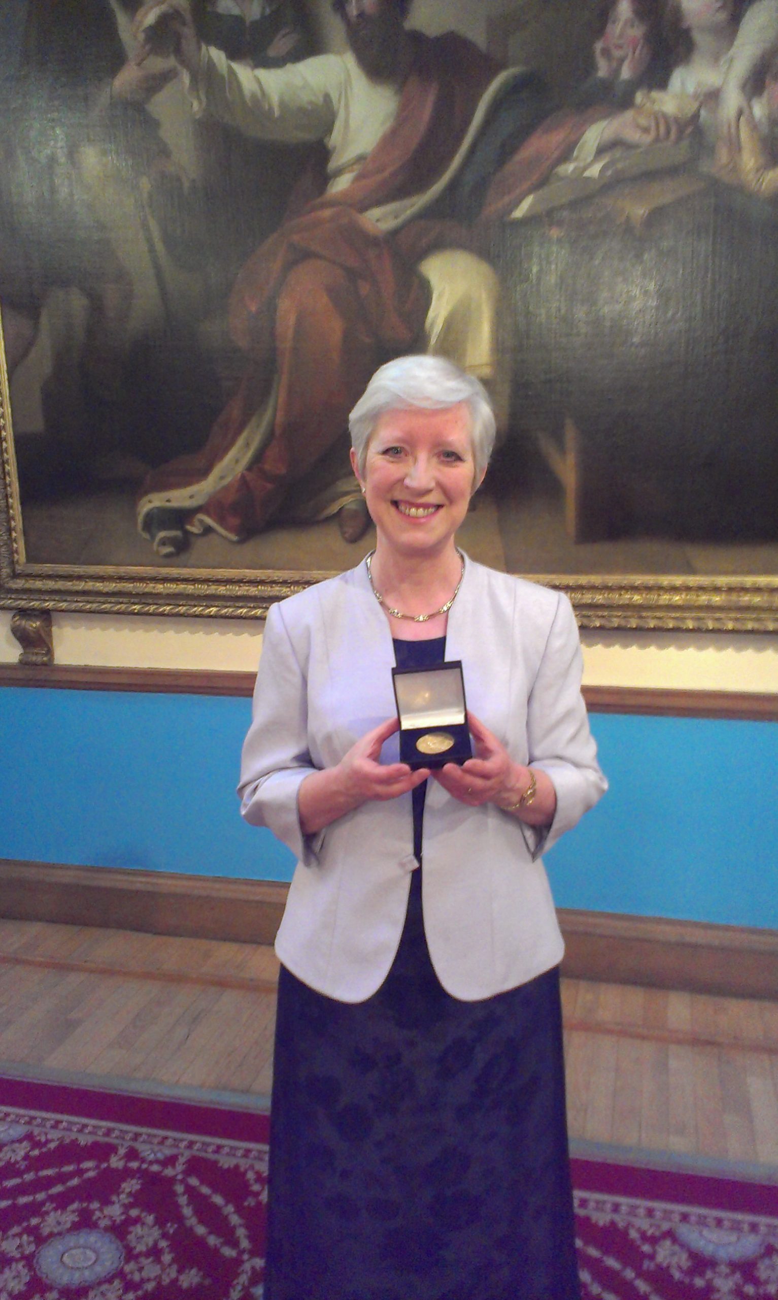 Susan Tomes with her Cobbett Medal
