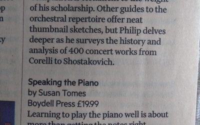 Speaking the Piano is a ‘Books of the Year’ choice