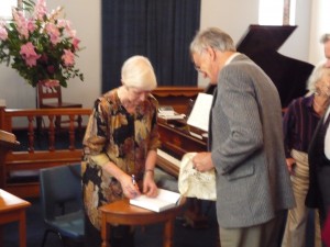 signing books at Rye