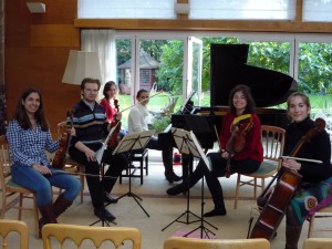 Katerina Mitchell, Algirdas Galdikas, Magdalena Gmitruk (turning pages), Evelina Puzaite, Jenny Lewisohn, Angelique Lihou