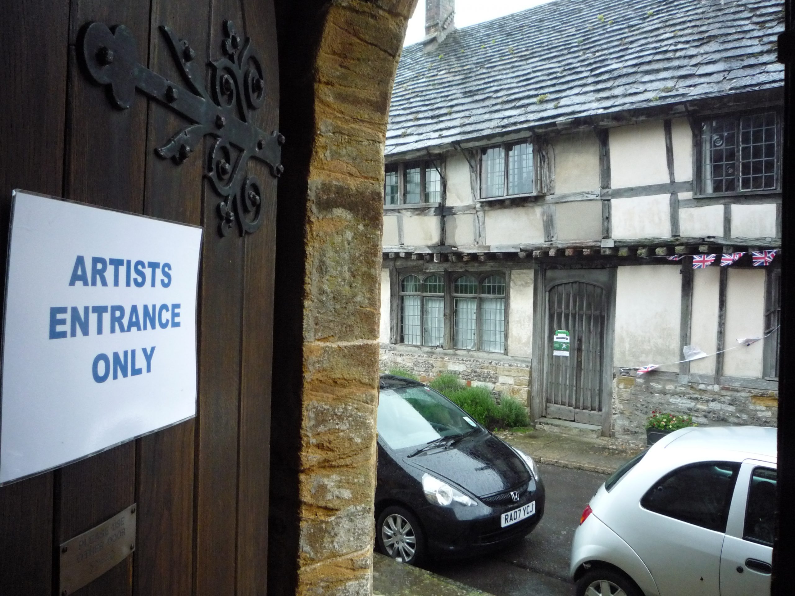 the church porch in the rain