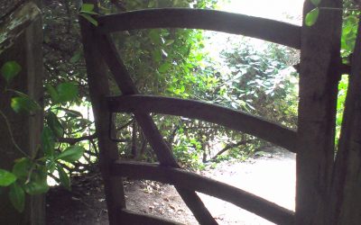 An open gate at Prussia Cove