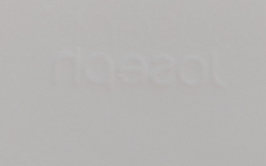 Words stamped into icing